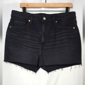 Old Navy Women's O.G. Straight Short Size 14 Washed Black Trinity Raw Hem Casual